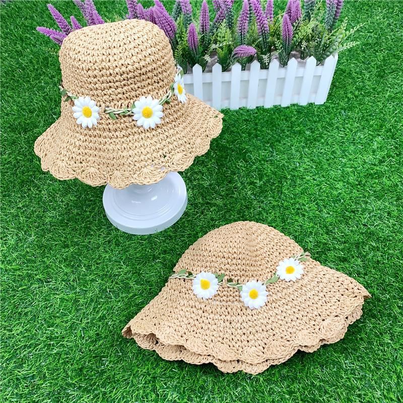 Spring And Summer New Pure Hand-woven Foldable Children's Straw Hat