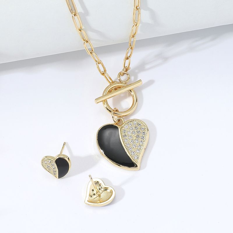 201 Stainless Steel 18K Gold Plated Simple Style Heart