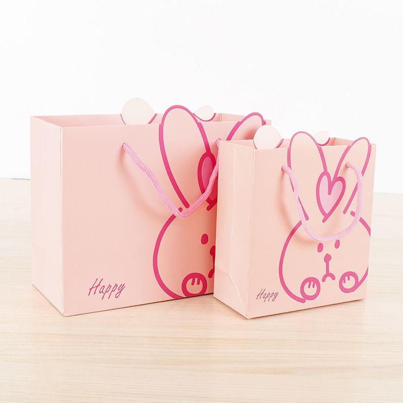 Korean Cute Rabbit Paper Bag Children's Birthday Gift Tote Bag