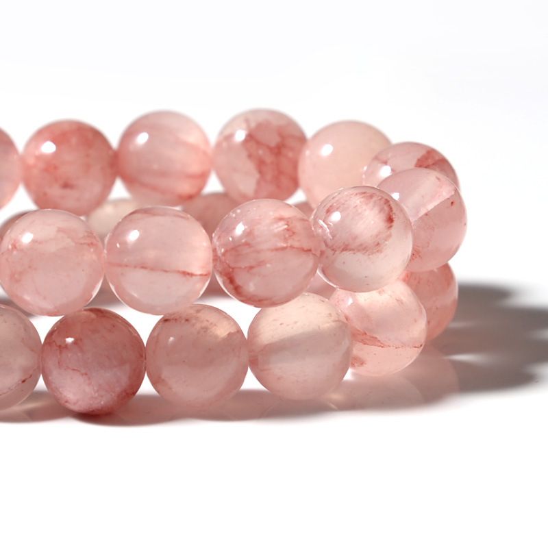 Perles En Vrac Semi-finies De Calcédoine De Jade Persan Faites À La Main
