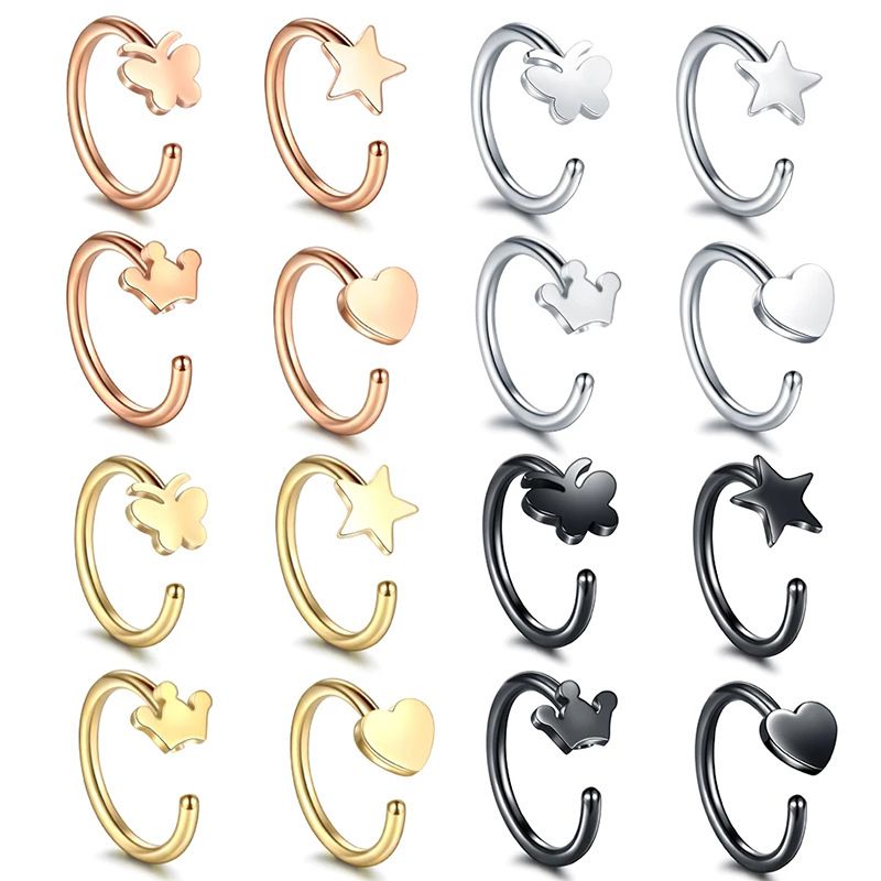 C-shaped Hypoallergenic Stainless Steel Fake Nose Ring Wholesale