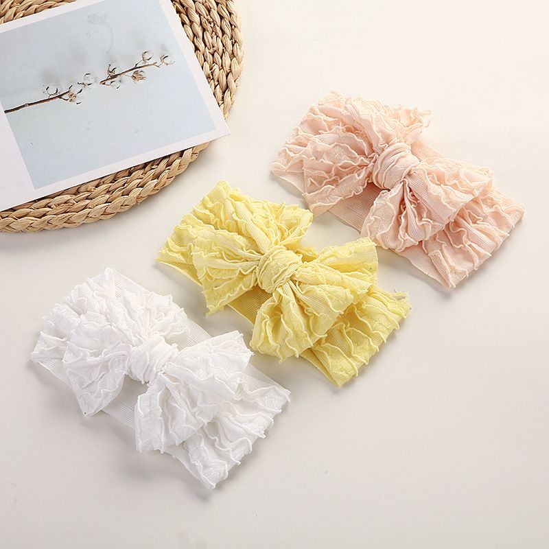 New Children's Hairband Bow Elastic Baby Knotted Headband