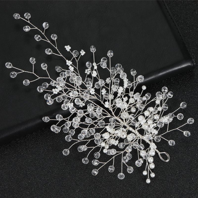 Bridal Headwear Pearl Crystal Handmade Chain Hair Accessories