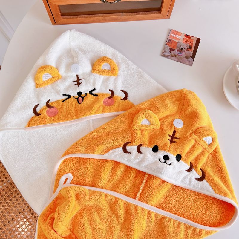 Cute Tiger Pattern Quick-drying Towel Shower Cap