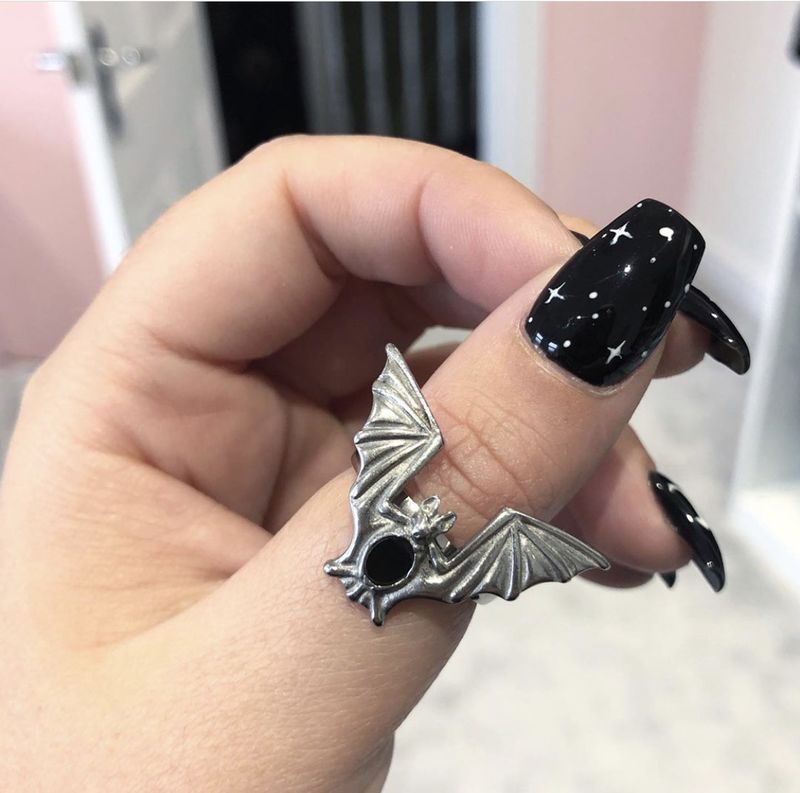 Halloween Creative Bat Flying Alloy Male's Ring