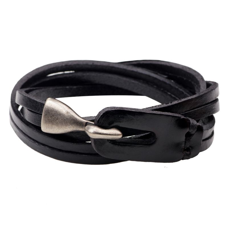 Bracelet D&#39;accessoires En Alliage De Cuir Rétro Multicouche En Cuir De Mode