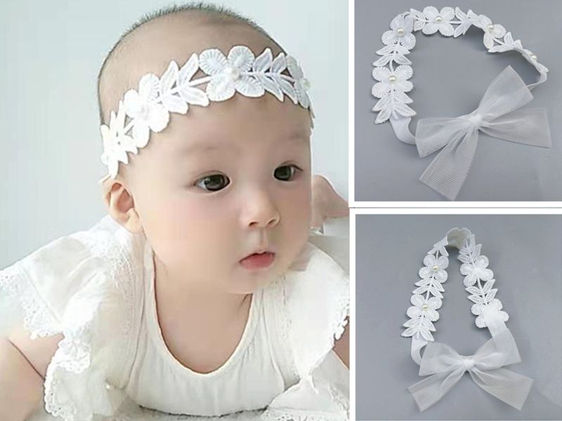 Princess Hair Accessories Pearl Lace Baby Hairband