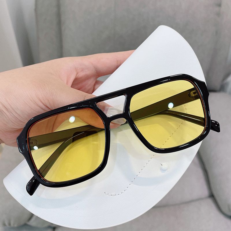 ريترو هندسي مادة صمغية مضلع اطار كامل المرأة النظارات الشمسية