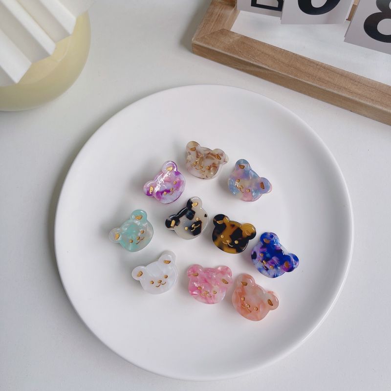 Cute Bear Shape Acrylic Hair Clip Catch Clip