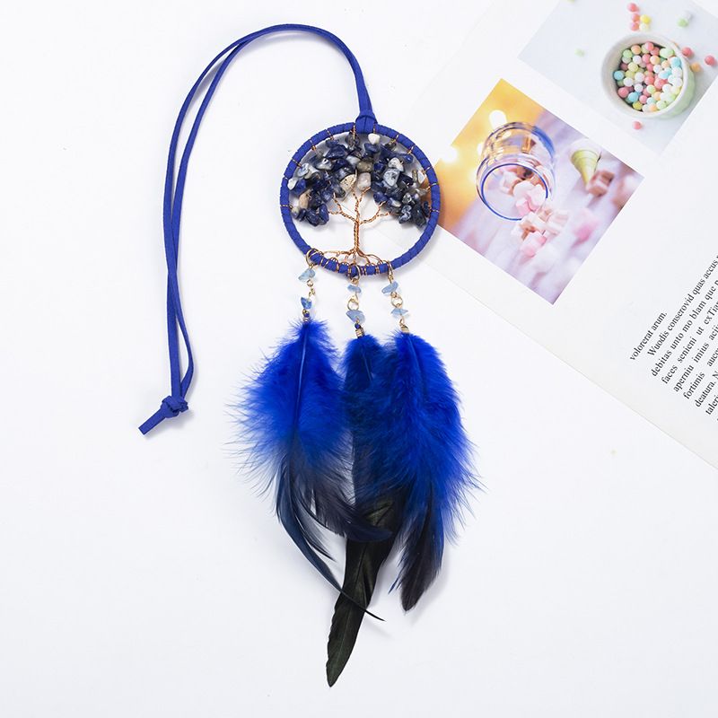 Creative Tree Of Life Dream Catcher Car Hanging Small Feather Pendant Car Decoration