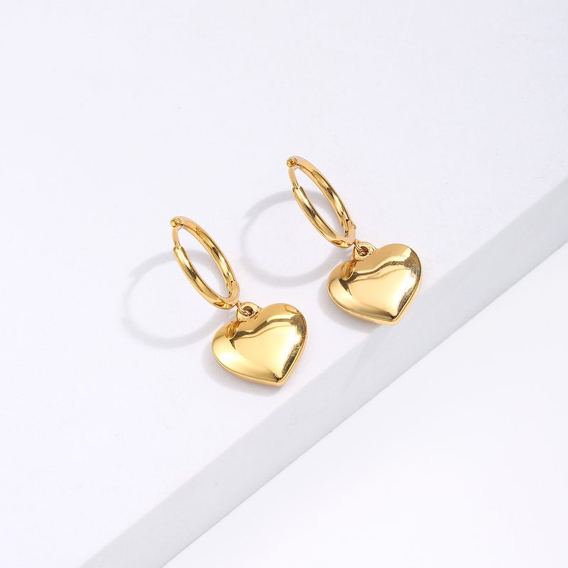 Simple Style Heart 201 Stainless Steel 18K Gold Plated