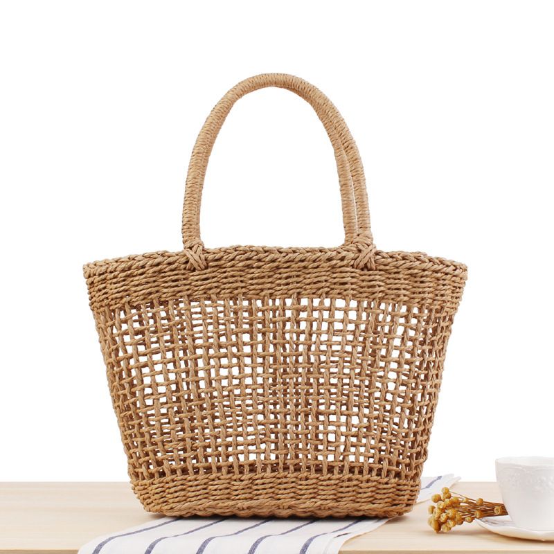 Women's Large Straw Straw Bag