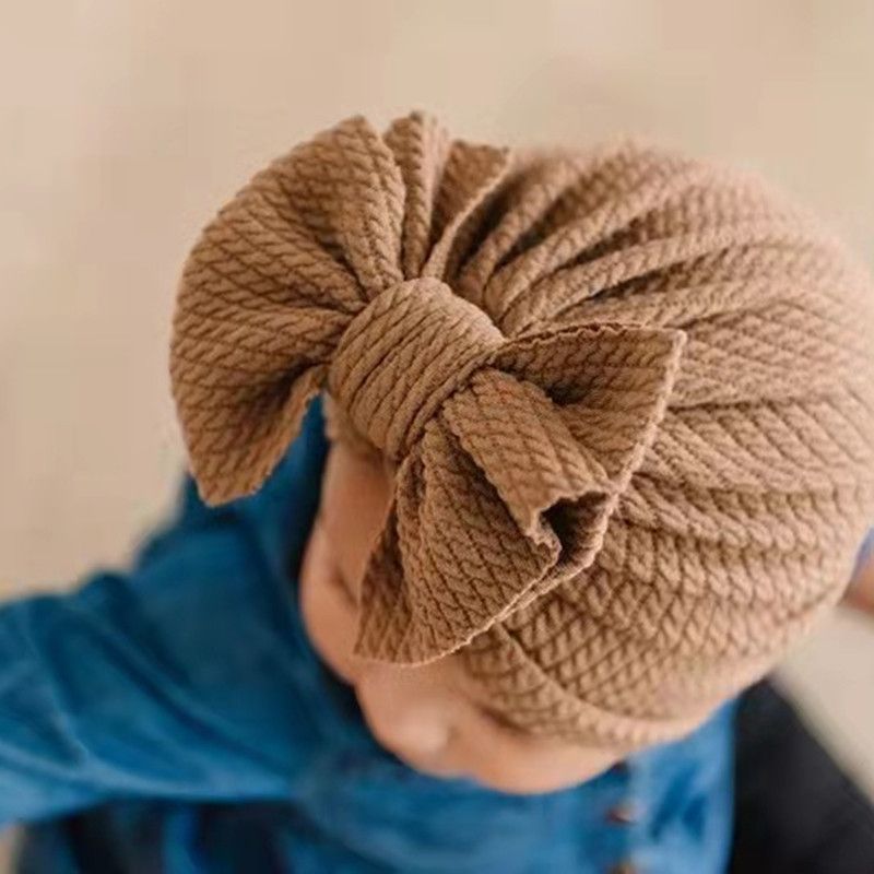 Nuevo Gorro De Bebé Con Lazo De Doble Capa Para Niños De Otoño E Invierno