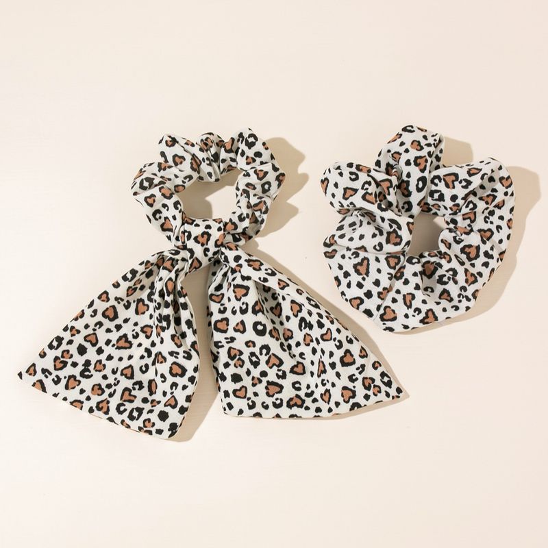 Leopard-print Spotted Sweet Wave Nodding Accessories Ponytail Hair Rope