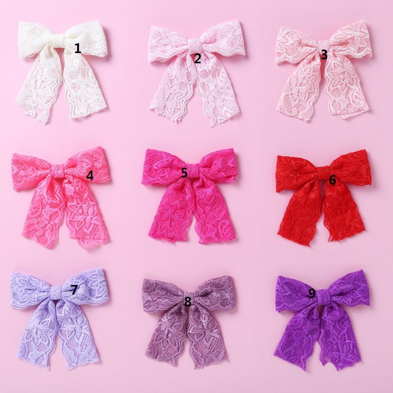 Simple Lace Bow Baby Hairpin Headwear Girls Fashion Headwear