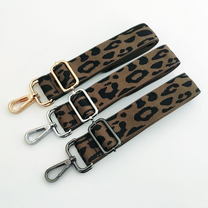 New Thickened Leopard Print Wide Shoulder Strap Adjustable Women's Bag Accessories