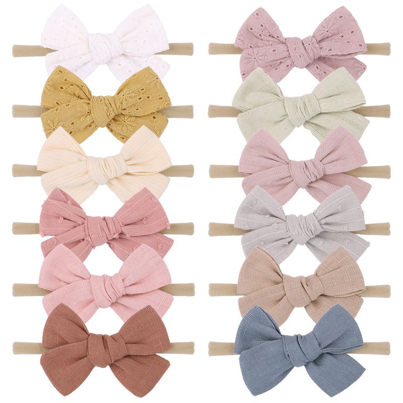 New Children's Hair Accessories 20 Colors Simple Bow Hairband