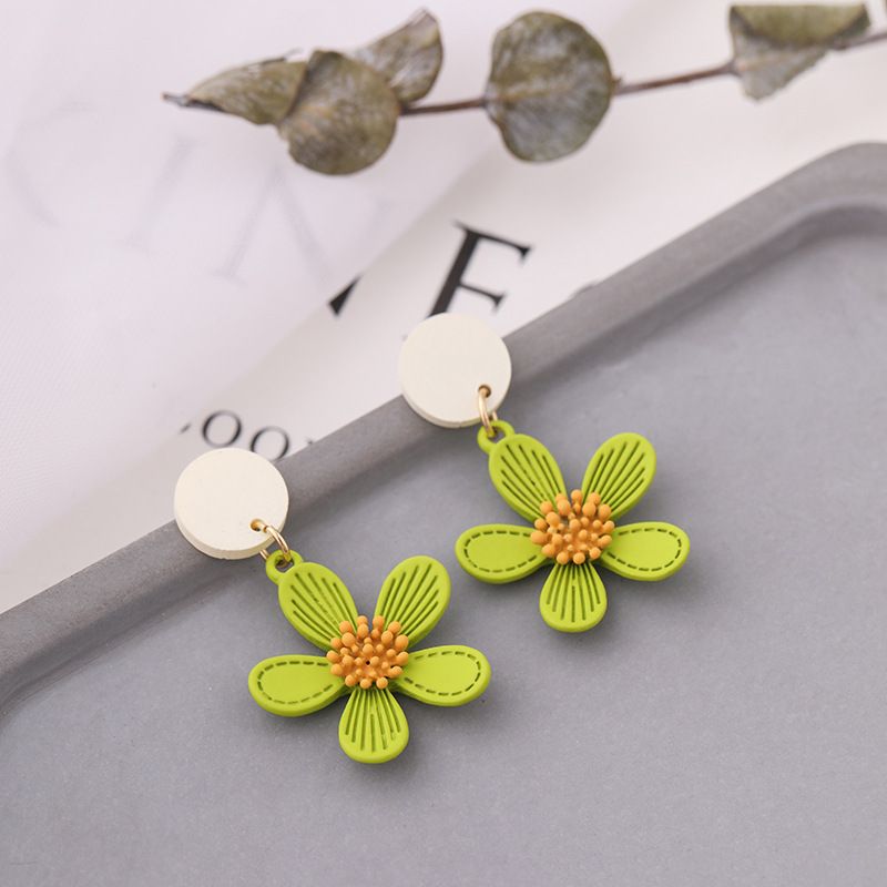 Fashion Cute Butterfly Shape Flower Drop Earrings