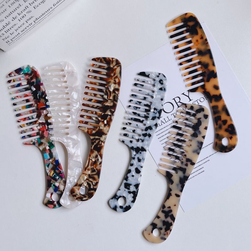 Cute Multicolor Leopard Anti-static Long Comb