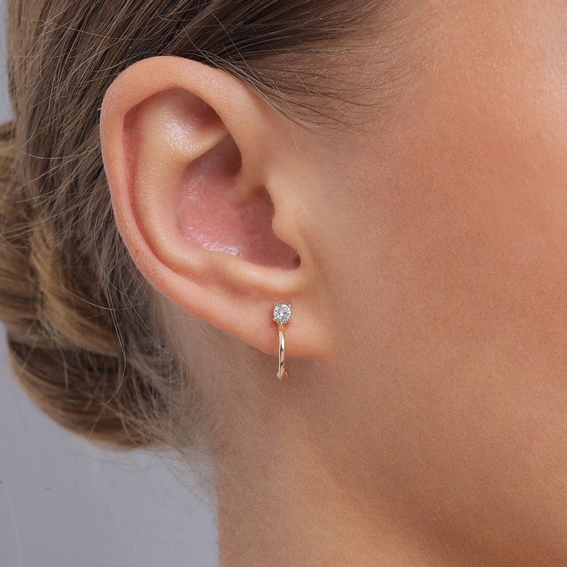 Modeschmuck Einfache Glaslegierung Ohrringe Mädchen