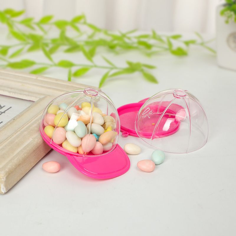 Neue Kreative Süßigkeitenbox In Baseballkappenform, Abnehmbare Kunststoff-hochzeits-süßigkeitsbox