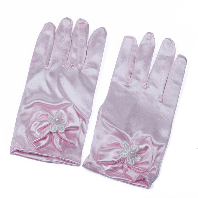 Satin Long Dress Gloves Wedding Satin Gloves Banquet Performance Costume Accessories Children&#39;s Performance Gloves Wholesale