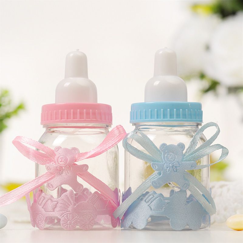Direct Supply Of Small Milk Bottle Transparent Plastic Packaging Box Creative Candy Box European-style Baby Full Moon Return Gift Candy Box