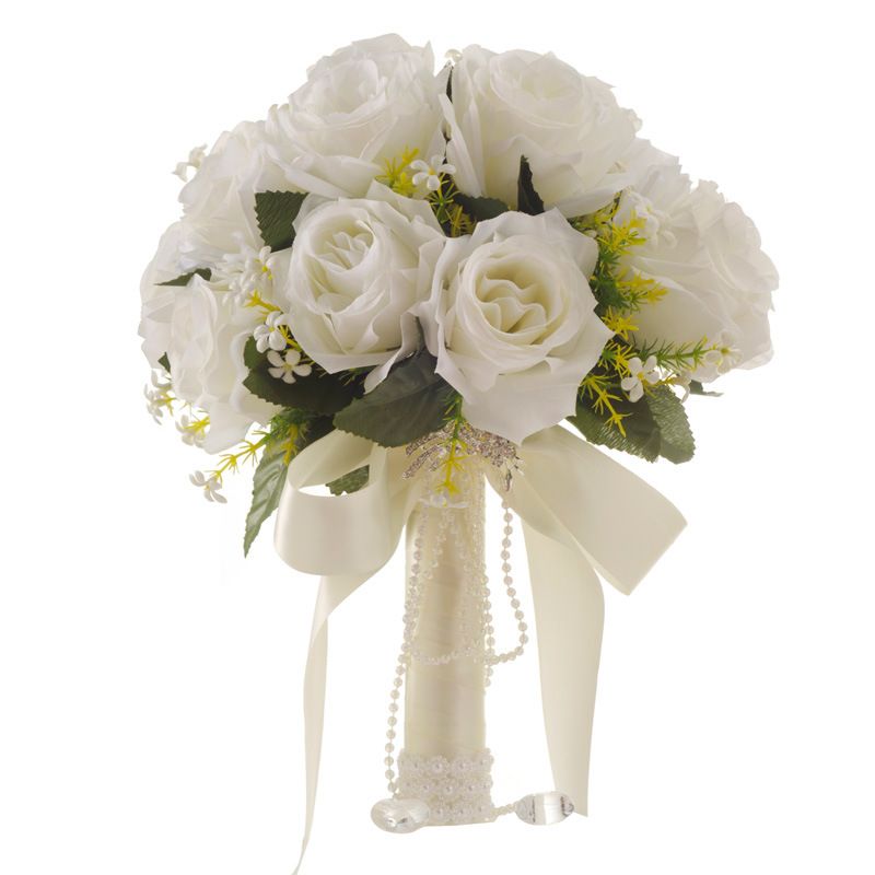 White Simulation Flower Wedding Bride Holding Flower Creative Western Wedding Supplies