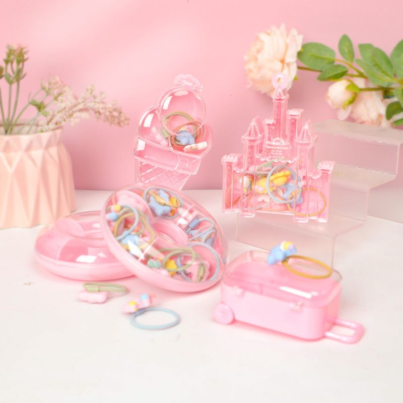 Jewelry Storage Box Transparent Girl Heart Portable Box Ins Wind Exquisite Jewelry Box Earring Necklace Dustproof