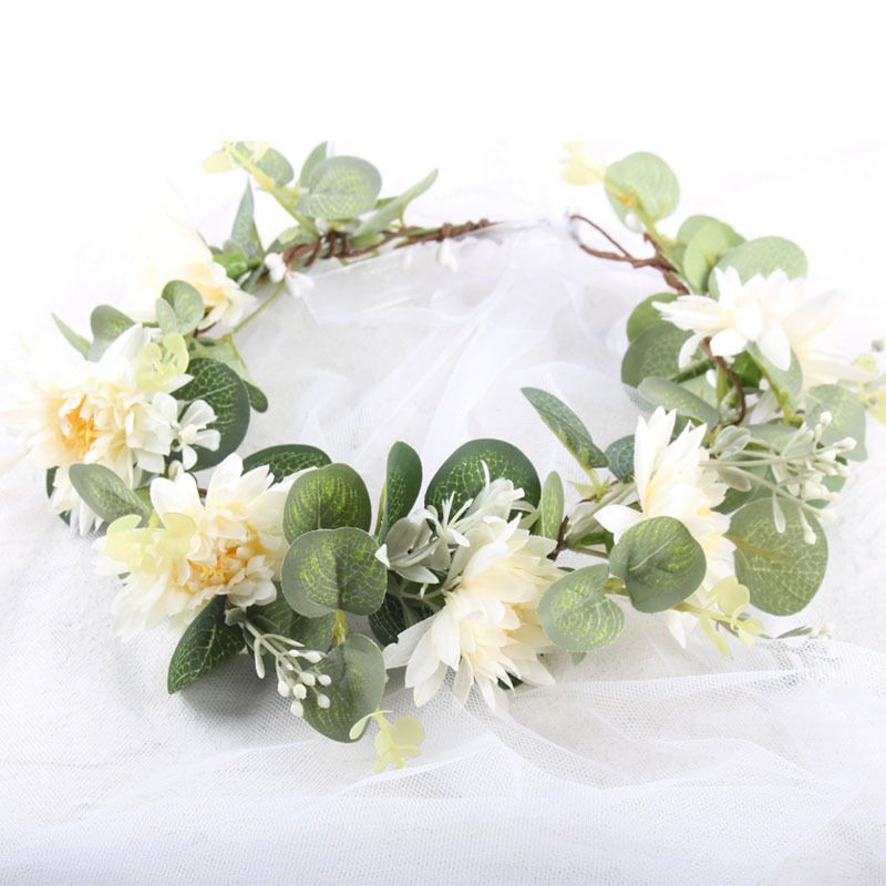 Fashion Wreath Headwear Photography Photo Green Plants Wedding Hair Accessories