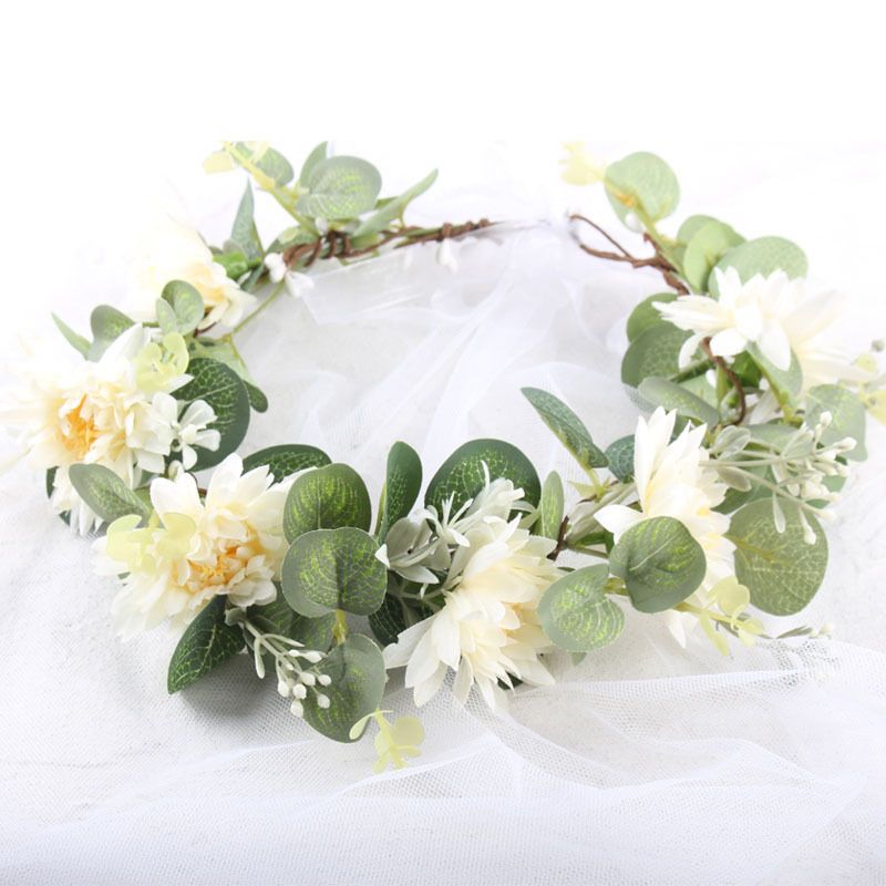 Mode Couronne Chapeaux Photographie Photo Plantes Vertes Accessoires De Cheveux De Mariage