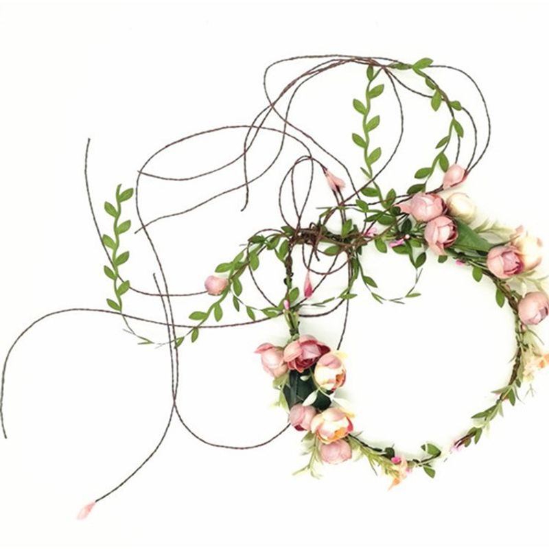 European And American Bridal Headwear Garland Seaside Holiday Simulation Flower Hairband Wholesale Exclusively For Cross-border Platform Headwear