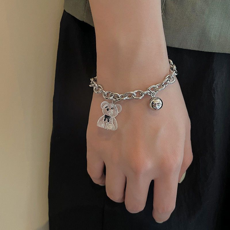 New Summer Transparent Three-dimensional Bear Alloy Bracelet Female