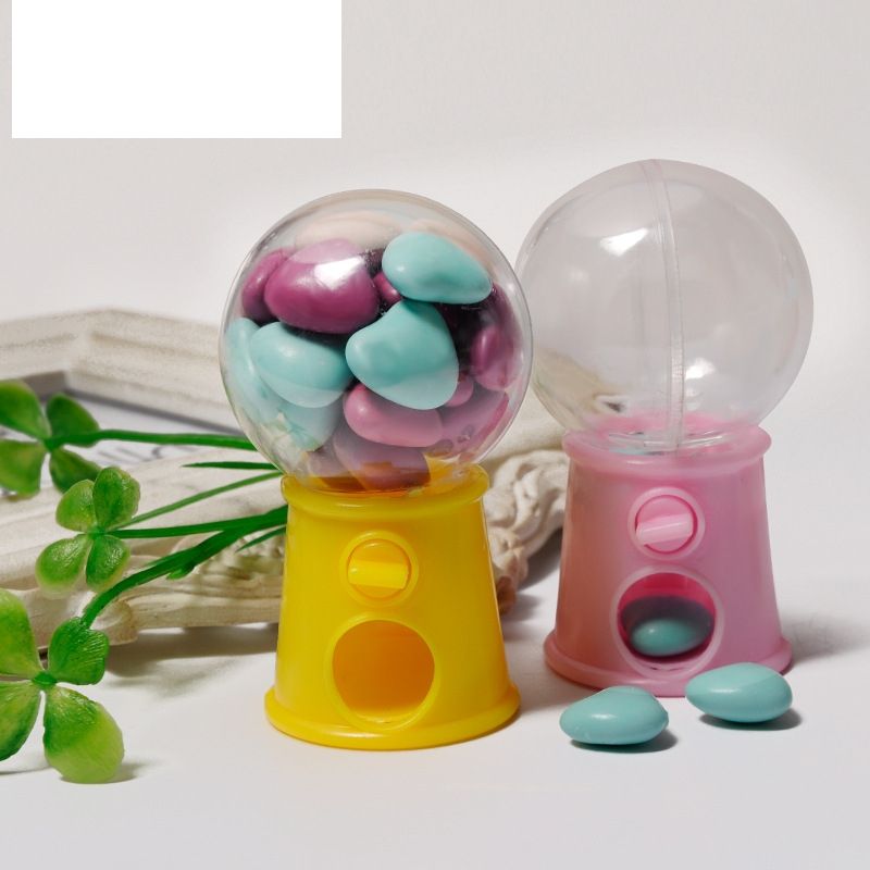 Boîte À Bonbons De Mariage Créative De Style Européen Mini Ampoule Tournant Boîte À Bonbons Bébé Cent Jours Boîte-cadeau Torsion Machine À Oeufs Boîte À Bonbons En Plastique