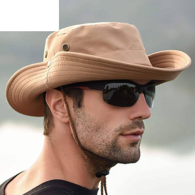 Modischer Outdoor-männer Zum Bergsteigen Mit Großer Krempe, Atmungsaktiver Hut
