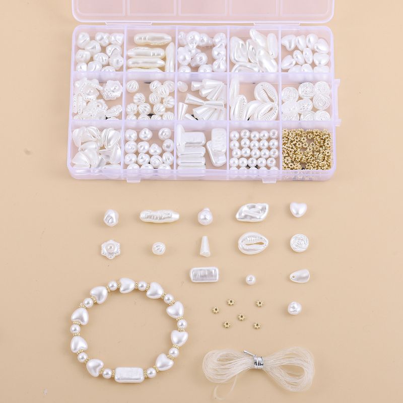 15 Grid Diy Jewelry Accessories Set White Pearl Diy Bracelet Material