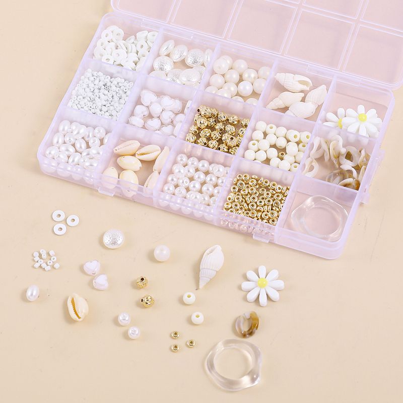 Diy Jewelry Accessories Set White Pearl Bracelet Shell Material Box