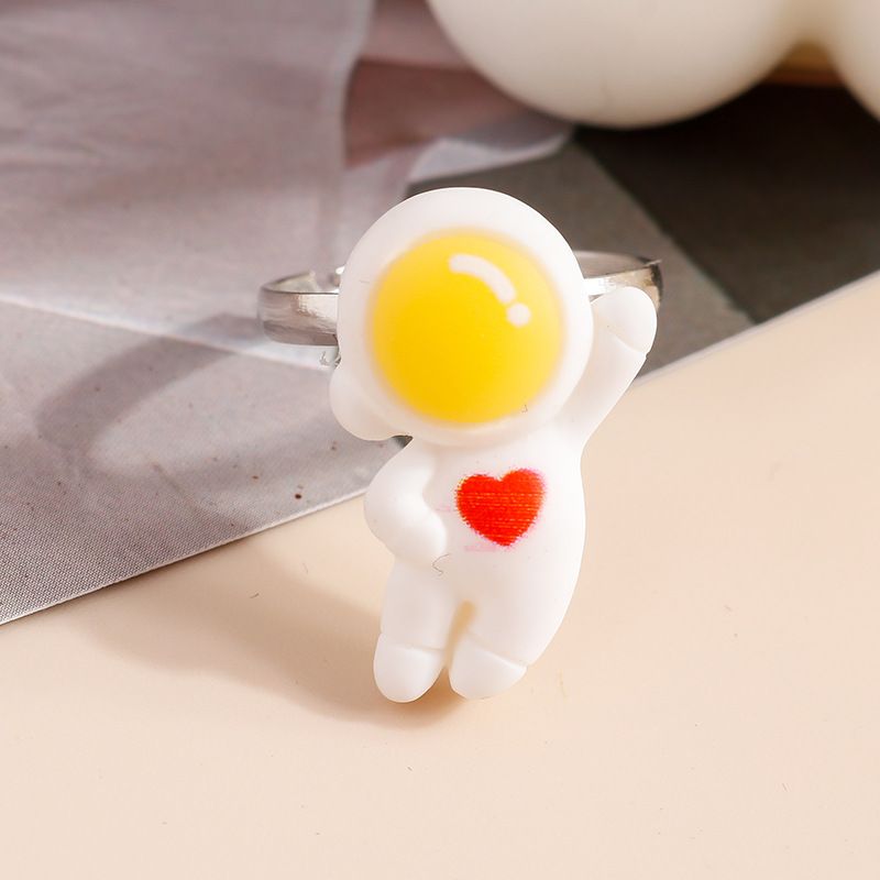 Animation Spaceman Ring Love Cute Children's Day Gift Ring Jewelry Wholesale