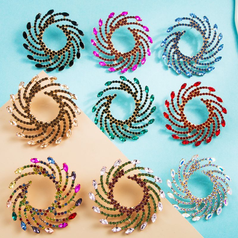 Fashion Alloy Diamond-encrusted Color Acrylic Earrings