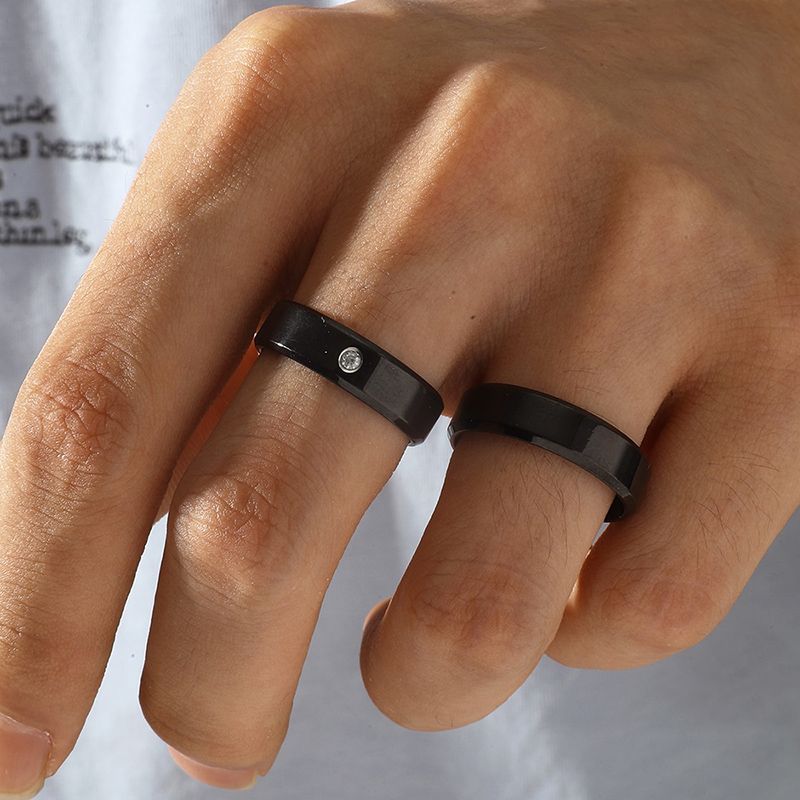 Fashion Fashion Jewelry Swimming Black Stainless Steel Ring