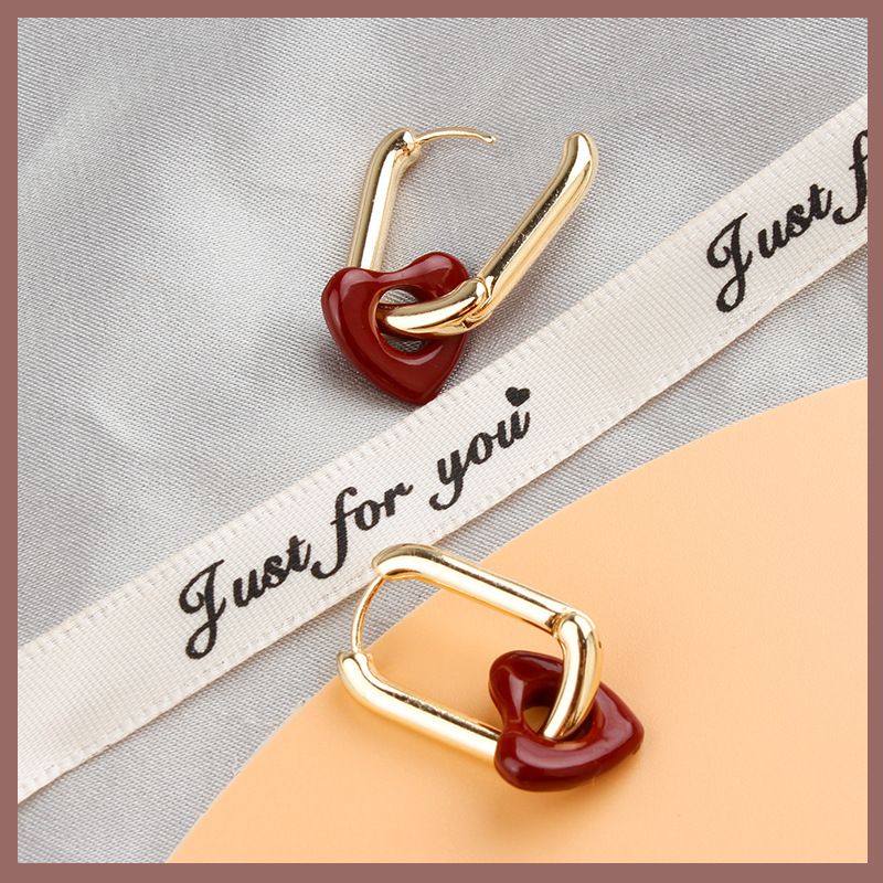 Fashion Heart Shaped Alloy Ear Buckle Clips