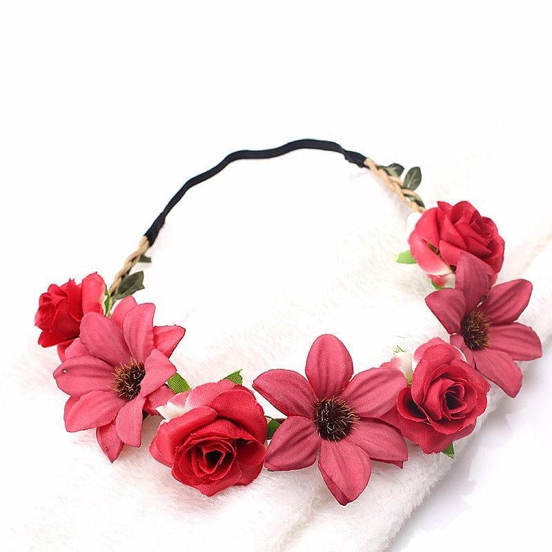 Artificial Rose Sunflower Hair Band