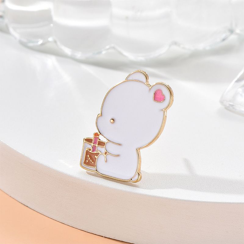 Ins Style Cartoon Style Pastoral Animal Alloy Plating No Inlaid Children Unisex Unisex Brooches 1 Piece