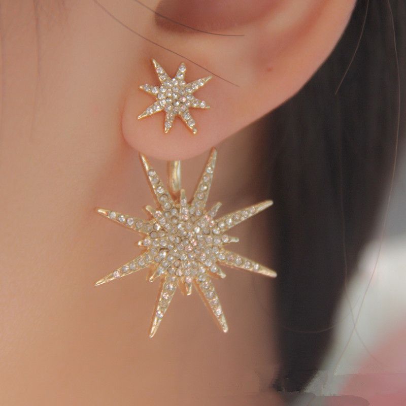 1 Piece Fashion Diamond Alloy Zinc Alloy Rhinestones Earrings