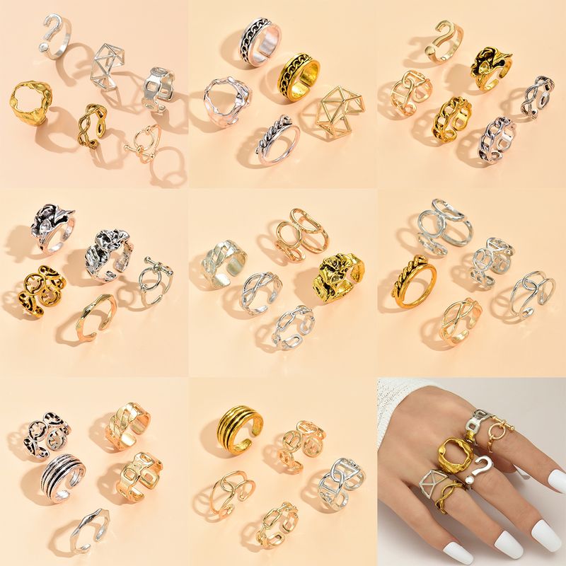 New Fashionable Open Adjustable Gold-plated Silver-plated Alloy Ring