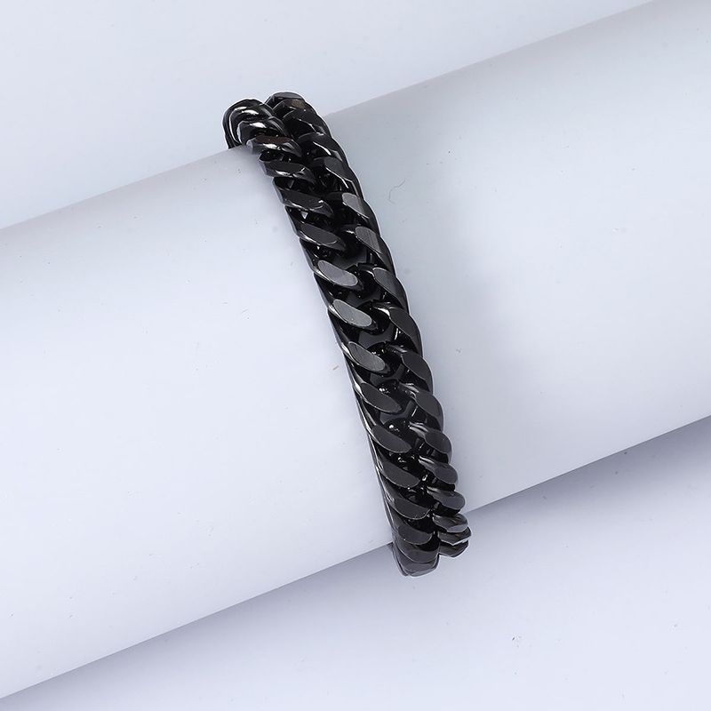 Men's Fashion Simplicity Chain Aluminum Alloys Leather Bracelet