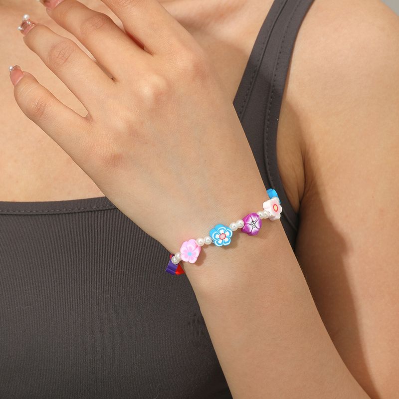 New Acrylic Colorful Flower-shaped Cute Jewelry Bracelet Wrist Ring