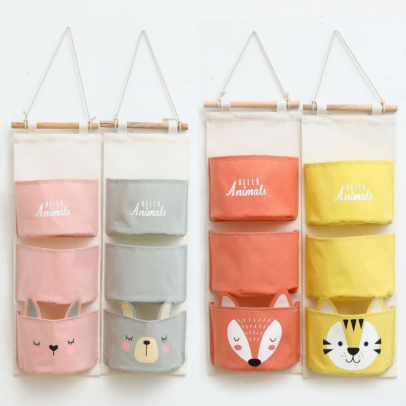 Small Cute Wall Storage Decoration Hanging Bag Room Organizing Cloth Bag