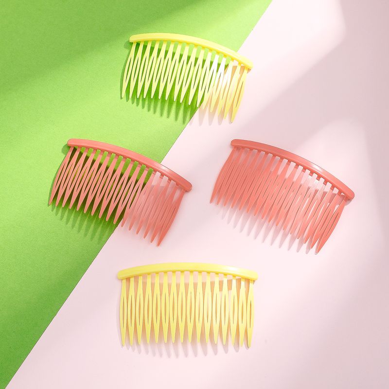 Fashion Solid Farbe Acryl Haar Kamm Haar Zubehör 4-stück Set