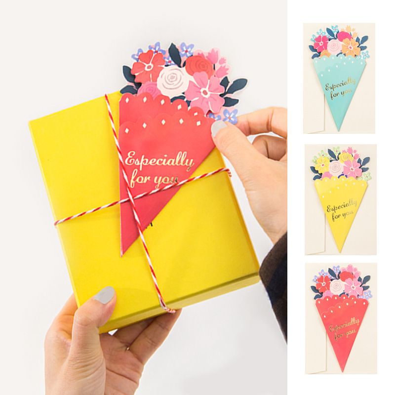 Mother's Day Bouquet Blessing Card Flower Shape Birthday Gift Three-dimensional Creative Card
